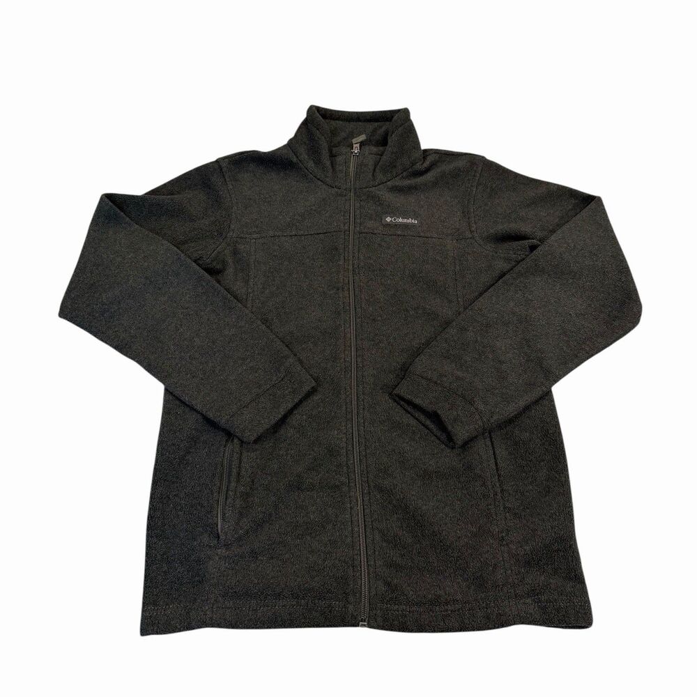 Columbia Jacket Girls Youth Large 14/16 Gray Plush Fleece Full Zip Winter